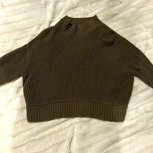 Green knit sweater